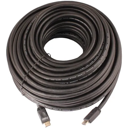 Кабель аудио-видео WH-111, HDMI (m) - HDMI (m), ver 1.4, 35м, GOLD, черный [10879]