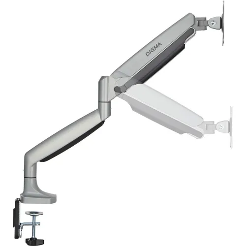 Кронштейн для мониторов ЖК Digma D-MM301, до 45", до 15кг, крепление к столешнице, поворот и наклон, серый