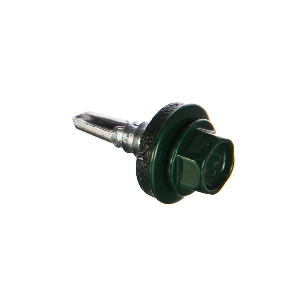 Кровельный саморез качественный крепеж 5,5/19 RAL600560 зеленый мох (60 шт.) 0200111