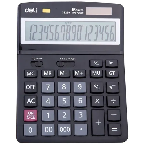 Калькулятор Deli E39259, 16-разрядный, черный