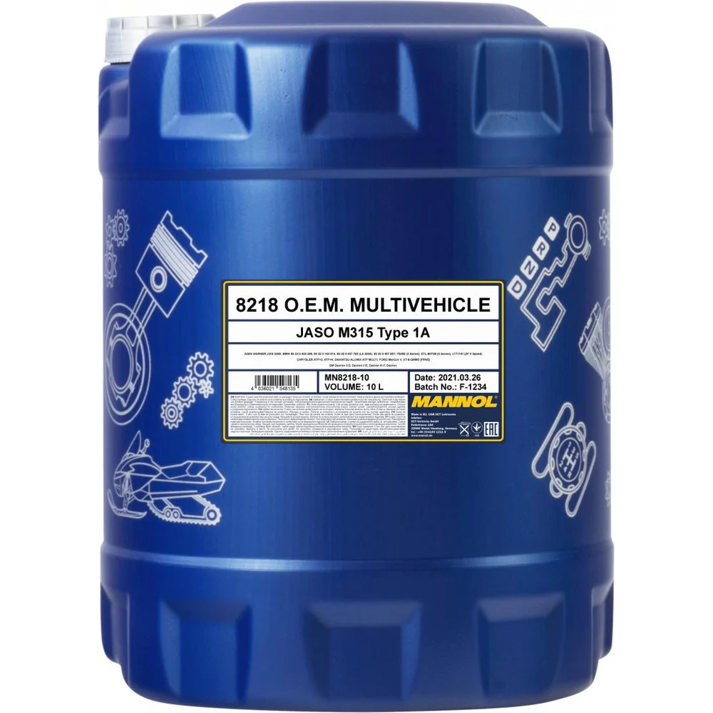 Акпп жидкость MANNOL O.E.M. MULTIVEHICLE JWS 3309 3068