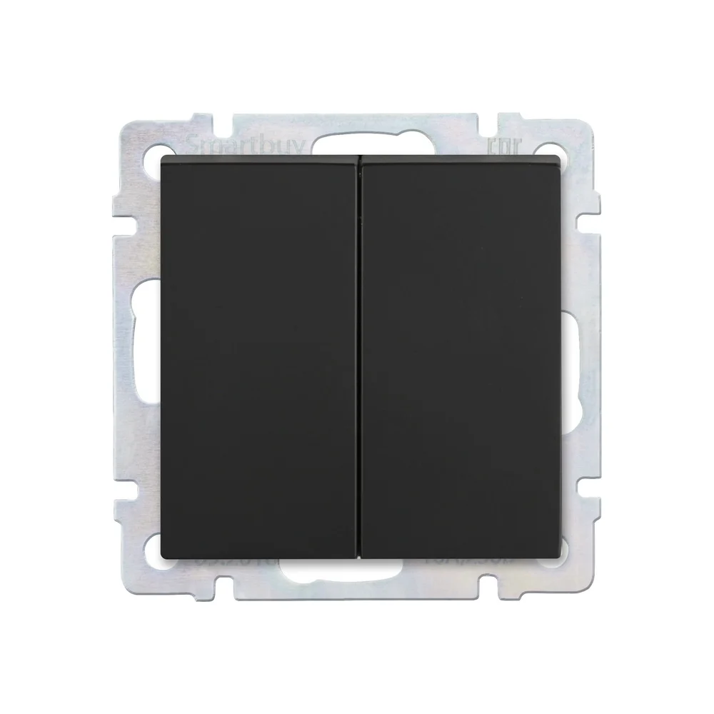 Проходной двухклавишный выключатель Smartbuy Нептун SBE-05b-10-SW22-0