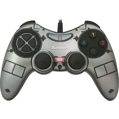 Геймпад проводной Defender Zoom USB Xinput серый [64244]