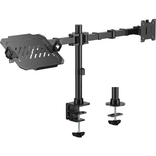 Кронштейн для монитора/ноутбука Cactus CS-VM-LH24-BL, до 35", до 20кг, настольный, поворот и наклон, черный