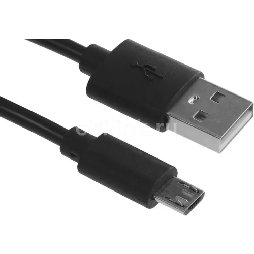 Кабель BORASCO micro USB (m) - USB (m), 2м, 2A, черный [21973]