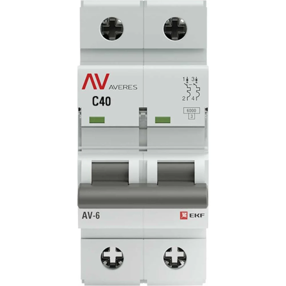 Автоматический выключатель EKF AVERES AV-6 mcb6-2-40C-av