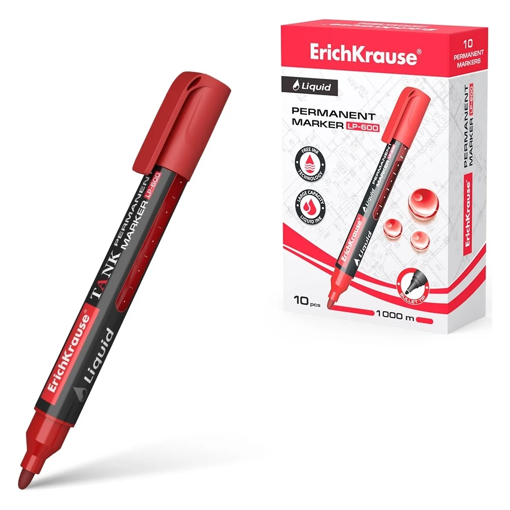 Перманентный маркер ErichKrause Liquid LP-600 48771
