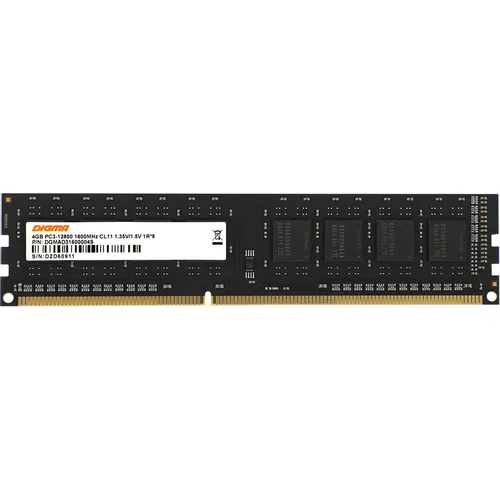 Оперативная память Digma DGMAD31600004S DDR3 - 1x 4ГБ 1600МГц, DIMM, Ret