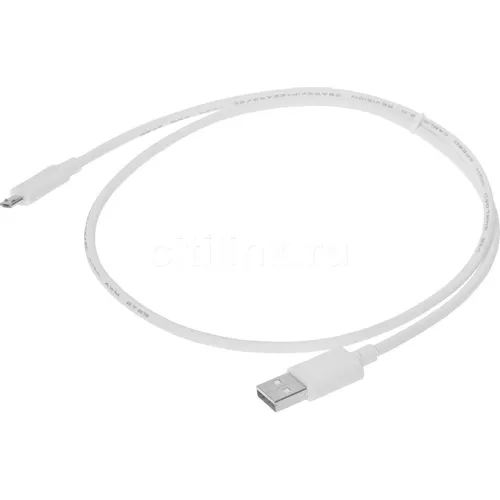 Кабель 2A Square, micro USB (m) - USB (m), 0.75м, 2A, белый