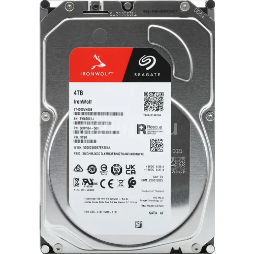 Жесткий диск Seagate Ironwolf ST4000VN006, 4ТБ, HDD, SATA III, 3.5"