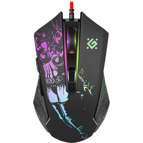 Мышь проводная Defender Sin`Sister GM-933, игровая, оптическая, USB, 7200dpi, черный [52933]