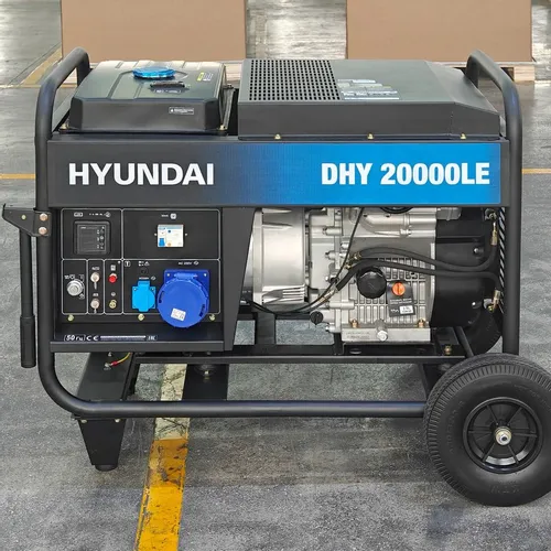 Дизельный генератор Hyundai DHY 20000LE, 220 В, 15кВт, на колёсах