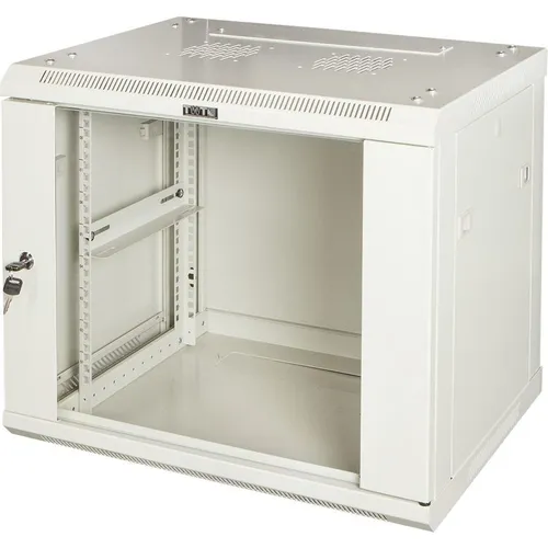 Шкаф коммутационный LanMaster Pro TWT-CBWPG-15U-6X4-GY настенный, стеклянная передняя дверь, 15U, 600x768x450 мм