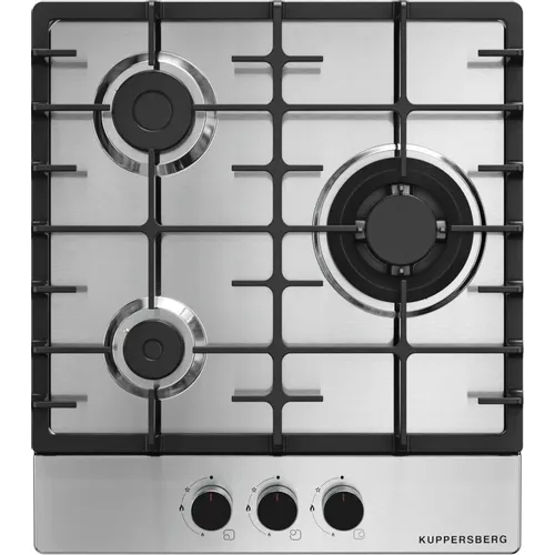 Газовая варочная панель KUPPERSBERG Hi-tech FS 46 X, 3 конфорки, нержавеющая сталь, серебристый