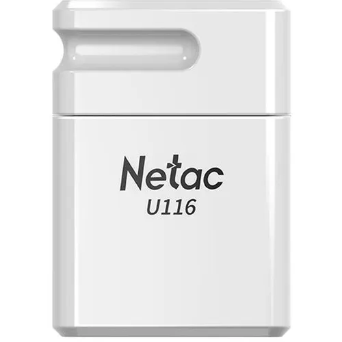 Флешка USB NETAC U116 8ГБ, USB2.0, белый [nt03u116n-008g-20wh]