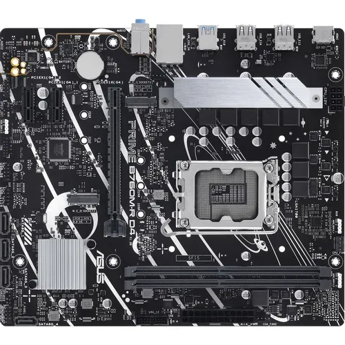 Материнская плата ASUS PRIME B760M-R D4, Socket LGA 1700, Intel B760, mATX, Ret