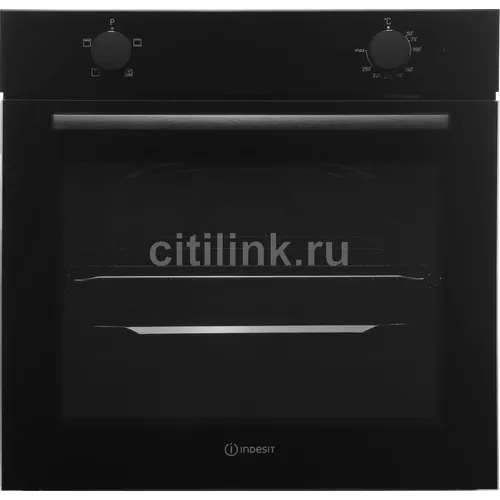 Духовой шкаф электрический Indesit IFE 2420 BL, 72л, дверца с 2 стеклами, черный
