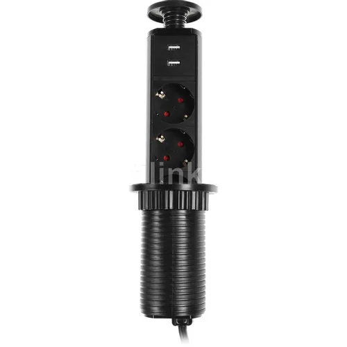 Сетевой разветвитель PREMIER 3R USB, 1.8м, черный [px/bl-vrt-3r-2usb-blk]
