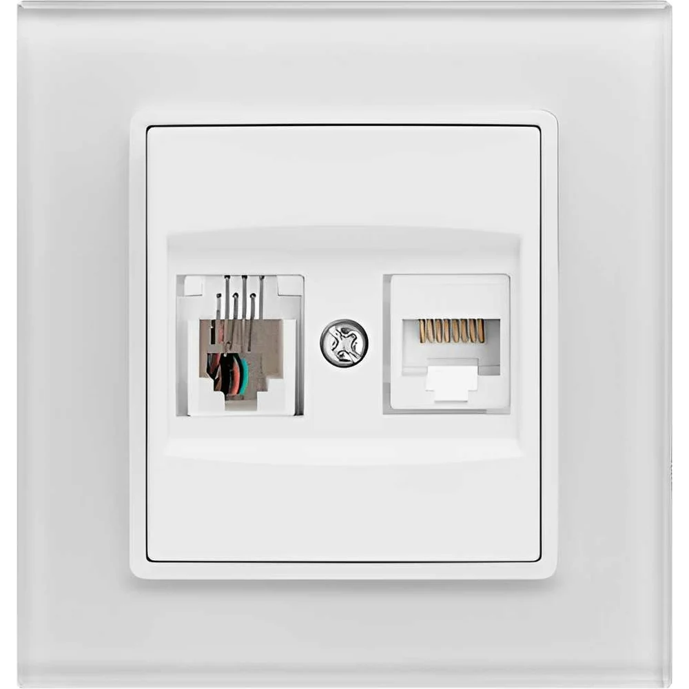 Розетка для сетевого кабеля LAN + Phone Vesta Electric FRZ00070025BEL