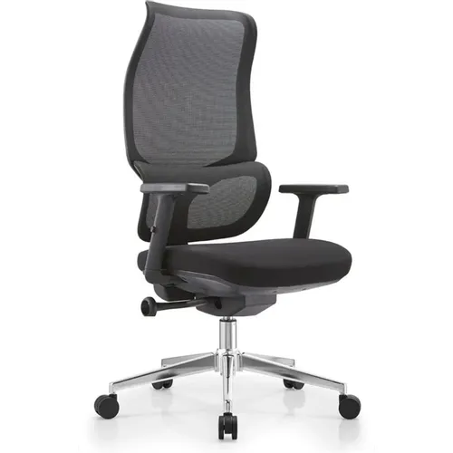 Кресло SITUP Sakura (Сакура), сетка/ткань, до 150кг, синхромеханизм, регулируемые 1D подлокотники, черный
