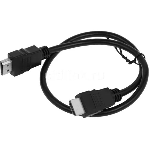 Кабель аудио-видео PREMIER 5-813, HDMI (m) - HDMI (m), ver 2.0, 0.5м, GOLD, ф/фильтр, черный [5-813 0.5]