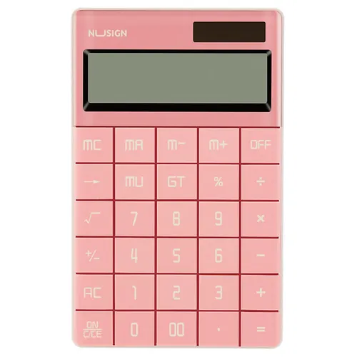 Калькулятор Deli Nusign, ENS041pink, 12-разрядный, розовый