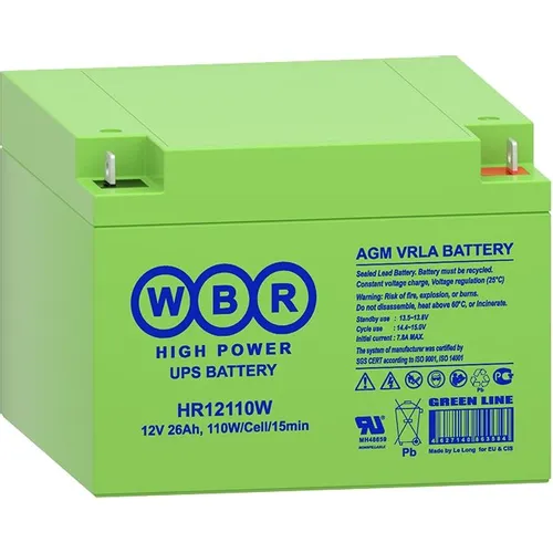 Аккумуляторная батарея WBR HR12110W для ИБП, 12В, 26Ач [hr12110w wbr]