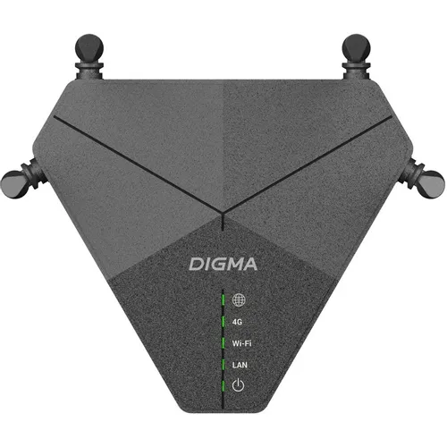 Wi-Fi роутер Digma DWR-N302LTE, Wi-Fi 4, N300, 2.4ГГц, 2 LAN, 2G/3G/4G, черный