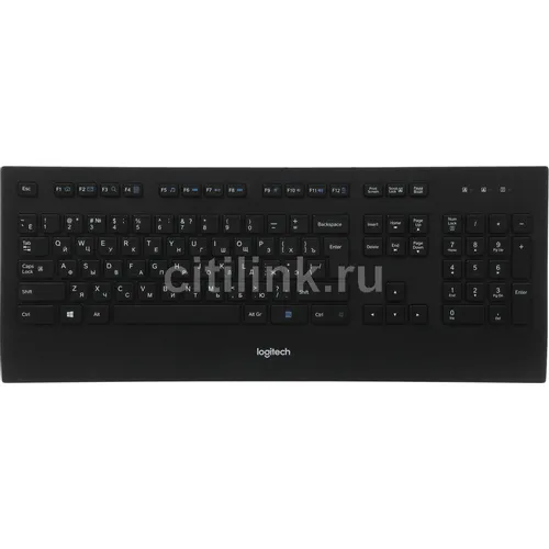 Клавиатура Logitech K280e, проводная, USB, мембранная, заводское нанесение кириллицы, черный [920-005215]