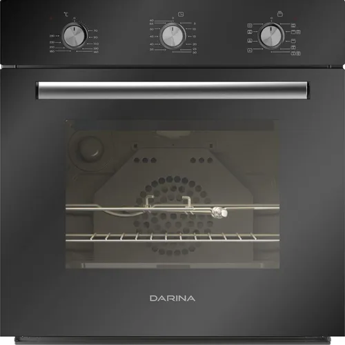 Духовой шкаф электрический Darina 1V5 BDE 111 705 B, 50л, дверца с 2 стеклами, черный/стекло черное