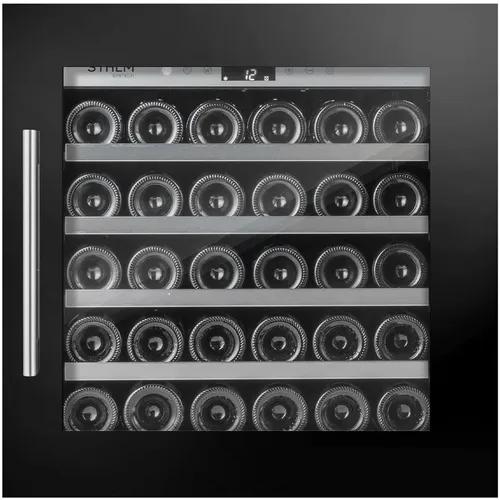 Винный шкаф TEMPTECH STHLM STZ60SB, вместимость: 30 бутылок, 90л, 59см, черный