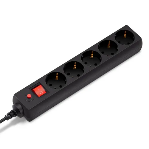 Сетевой фильтр Buro 500SH-10-B, 10м, черный