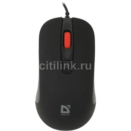 Мышь проводная Defender Ultra Classic MB-280, игровая, оптическая, USB, 1600dpi, черный [52281]
