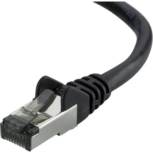 Патч-корд Belkin A3L981BT15MBKHS литой (molded), S/FTP, кат.6, 15м, 4 пары, 0.51мм, медь, многожильный, черный