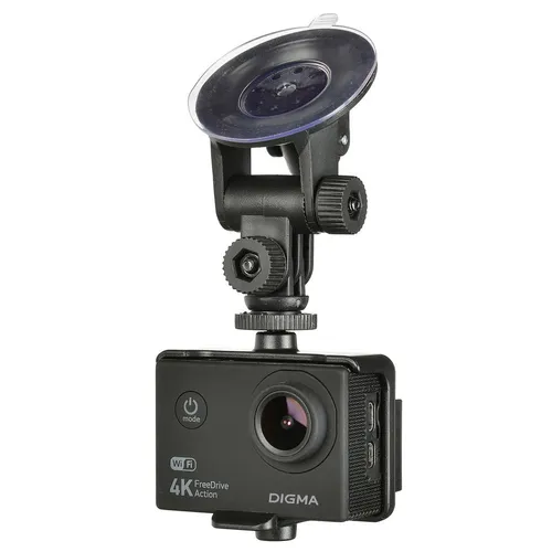 Видеорегистратор Digma FreeDrive Action 4K WiFi, черный