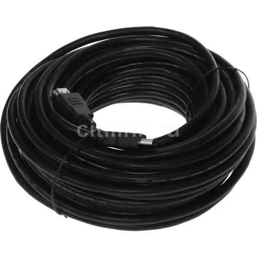 Кабель аудио-видео PREMIER 11239, HDMI (m) - HDMI (m), ver 2.0, 20м, GOLD, черный