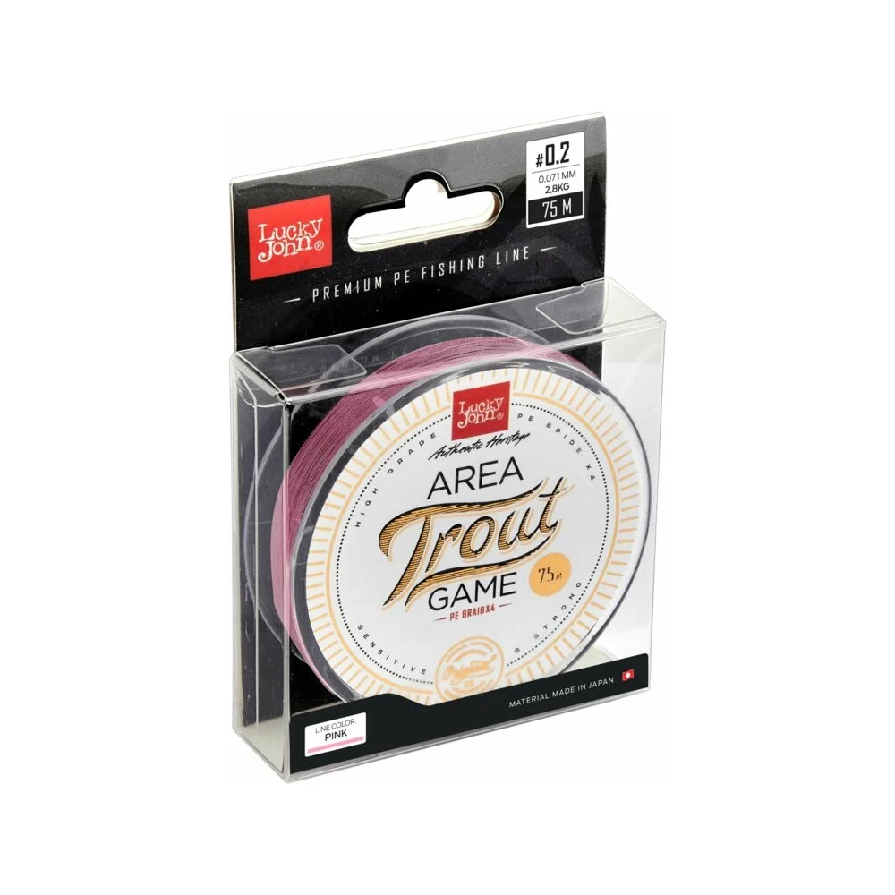Плетеная леска Lucky John LJ Area Trout Game BRAID Pink 075/011 LJ4109-011