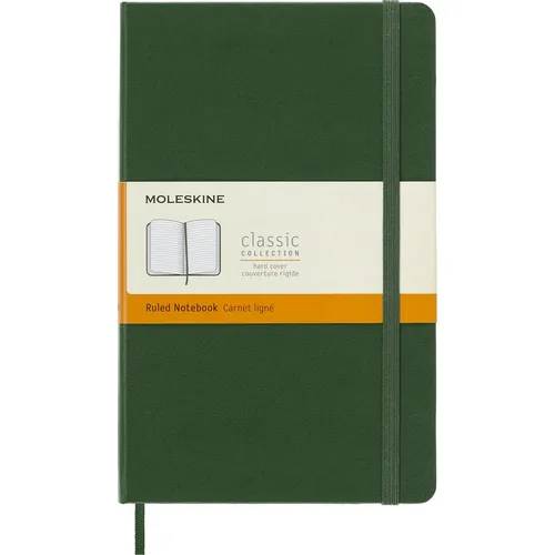 Блокнот Moleskine Classic, 240стр, в линейку, твердая обложка, зеленый [qp060k15]