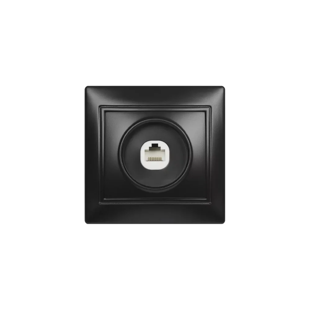 Одноместная компьютерная розетка Smartbuy Венера SBE-01b-S1-RJ