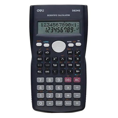 Калькулятор Deli ED82MS, 10+2-разрядный, темно-синий