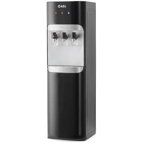 Кулер AEL LD-808a, напольный, электронный, push - кран, черный/серебристый