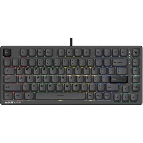 Клавиатура A4TECH Bloody MS76, проводная, USB, магнитная, темно-серый