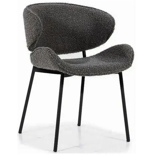Стул HESBY HSBI_DC-24122_GREY, на ножках, букле, серый