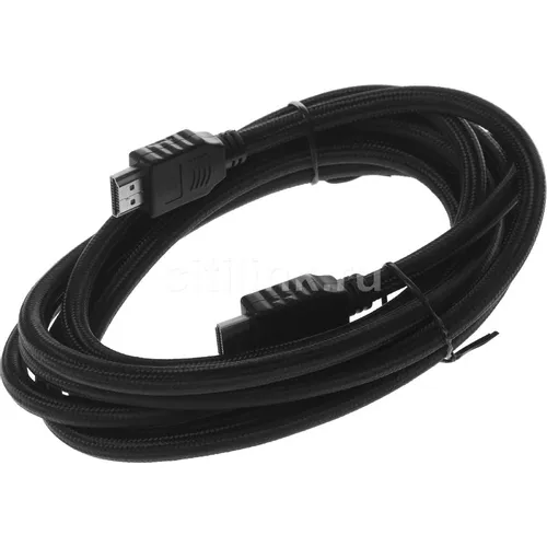 Кабель аудио-видео Cactus CS-HDMI.2-3, HDMI (m) - HDMI (m), ver 2.0, 3м, GOLD, черный