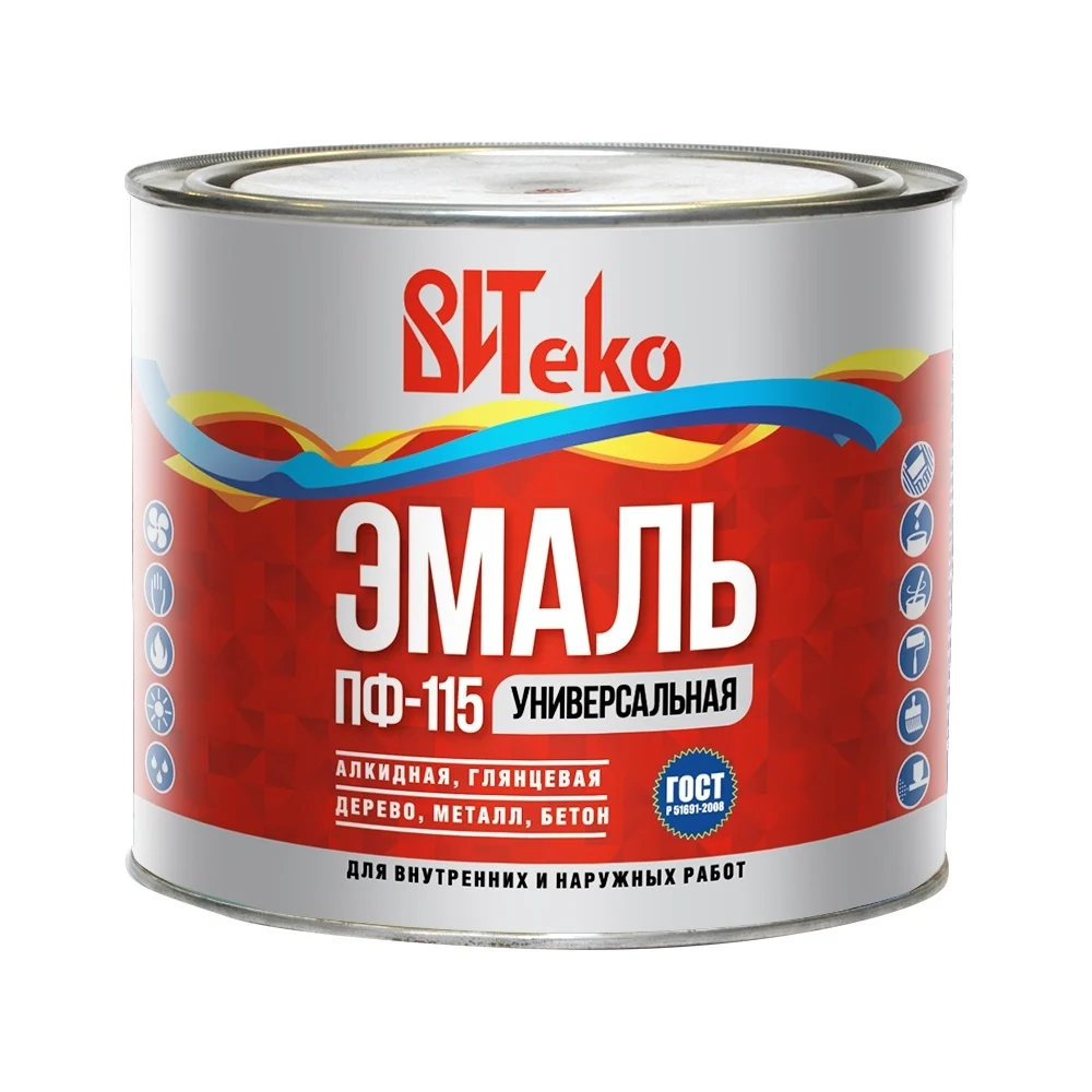 Эмаль Царицынские краски Витеко ПФ-115, коричневая, 1.8 кг 16102