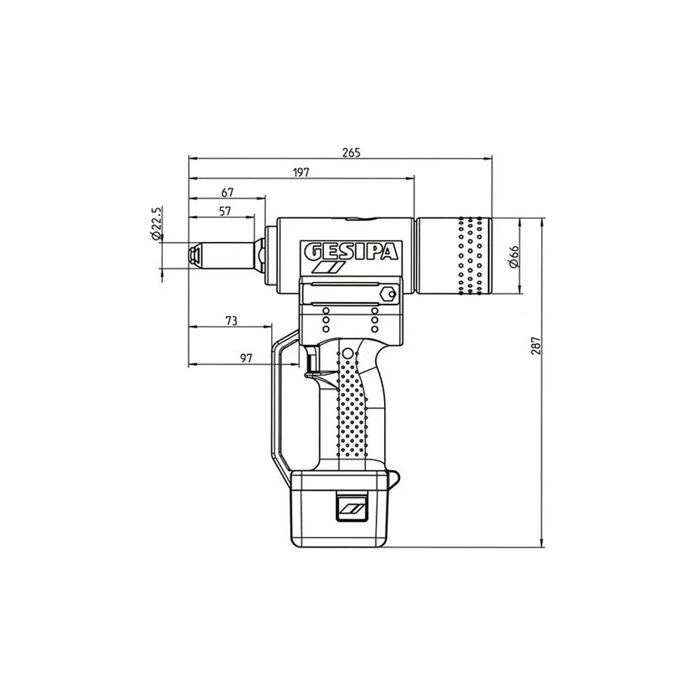 Аккумуляторный заклепочник Gesipa AccuBird 7250037/1434898