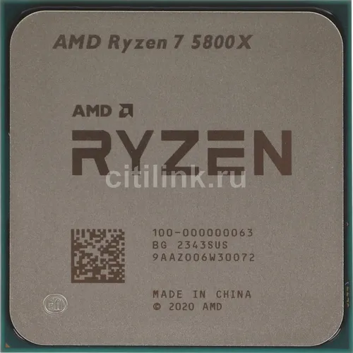 Процессор AMD Ryzen 7 5800X, AM4, BOX (без кулера) [100-100000063wof]
