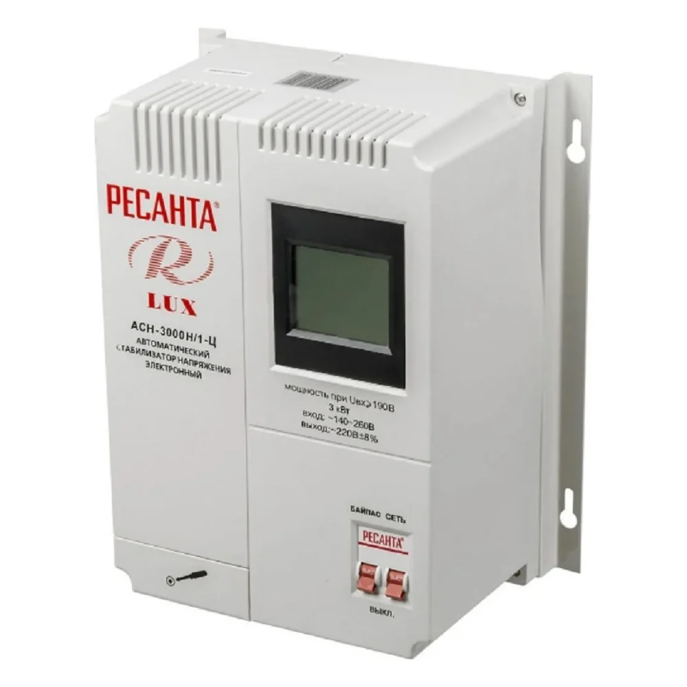 Стабилизатор напряжения Ресанта АСН 3000 Н/1-Ц Lux