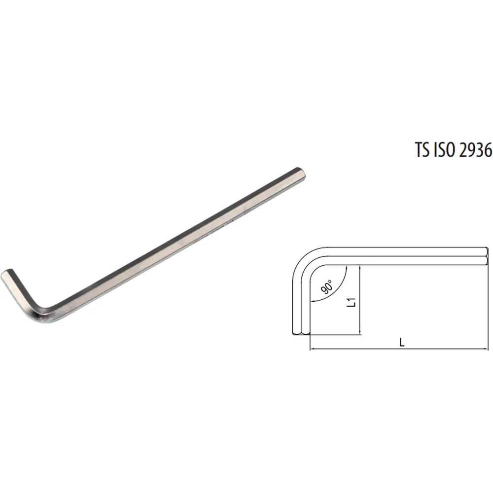 Удлиненный Г-образный шестигранный ключ IZELTAS 4903220030