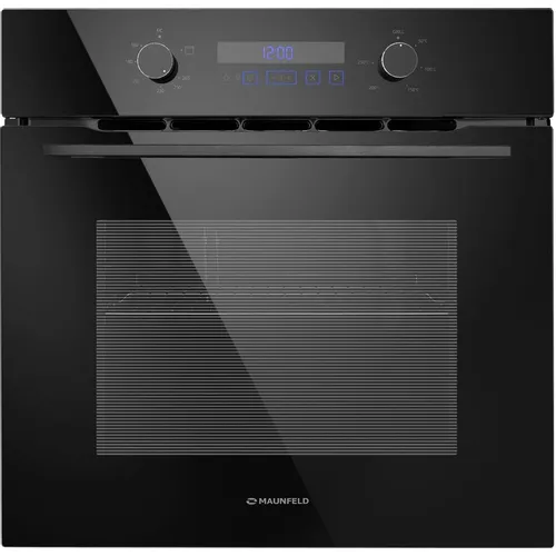 Духовой шкаф газовый MAUNFELD MOGM703B2, 70л, дверца с 2 стеклами, черный